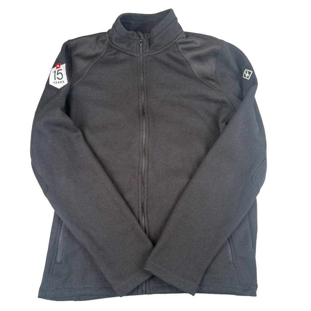 Spyder Womens L Full Zip Jacket Black AL 15 Years Anniversary Technical Fleece